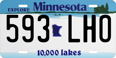 MN license plate 593LHO