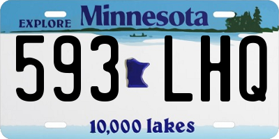 MN license plate 593LHQ