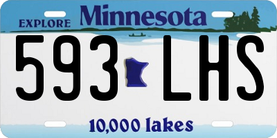 MN license plate 593LHS