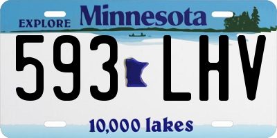 MN license plate 593LHV