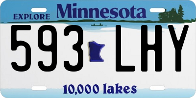 MN license plate 593LHY
