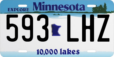 MN license plate 593LHZ