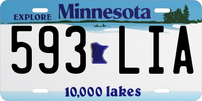 MN license plate 593LIA
