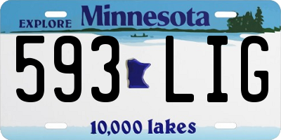 MN license plate 593LIG