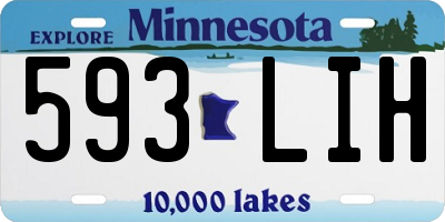 MN license plate 593LIH