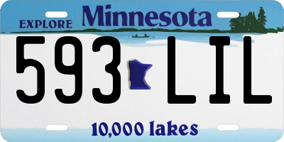 MN license plate 593LIL