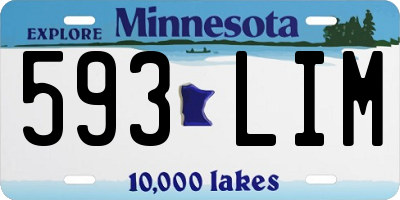 MN license plate 593LIM