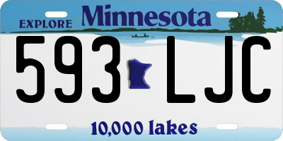 MN license plate 593LJC