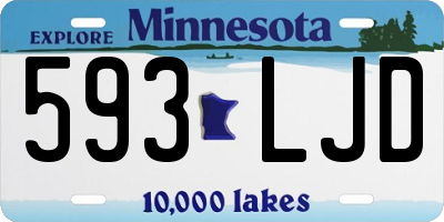 MN license plate 593LJD