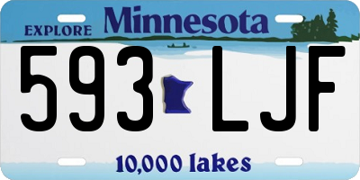 MN license plate 593LJF