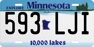 MN license plate 593LJI