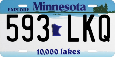 MN license plate 593LKQ