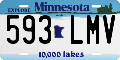 MN license plate 593LMV