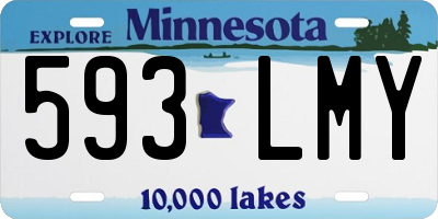 MN license plate 593LMY
