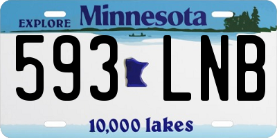 MN license plate 593LNB