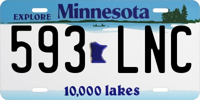 MN license plate 593LNC