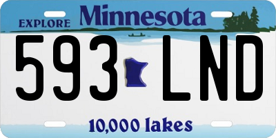 MN license plate 593LND