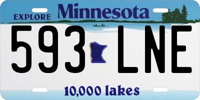 MN license plate 593LNE
