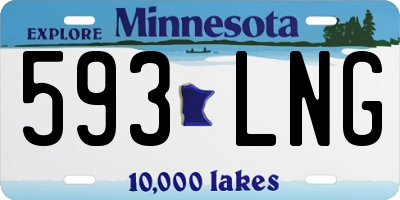 MN license plate 593LNG