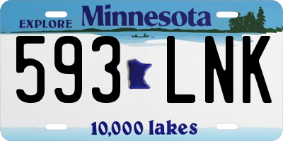 MN license plate 593LNK