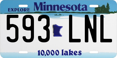 MN license plate 593LNL