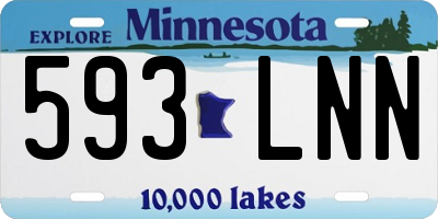 MN license plate 593LNN