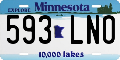 MN license plate 593LNO