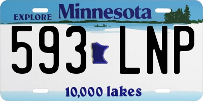 MN license plate 593LNP