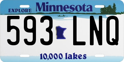 MN license plate 593LNQ