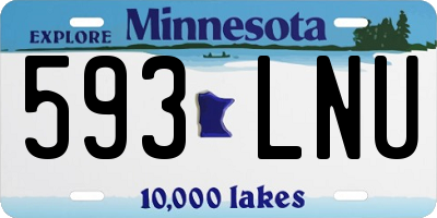 MN license plate 593LNU