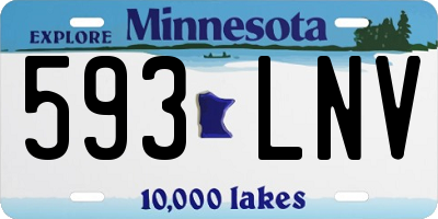 MN license plate 593LNV
