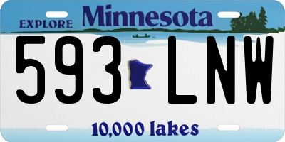 MN license plate 593LNW