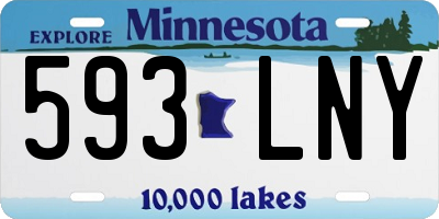 MN license plate 593LNY