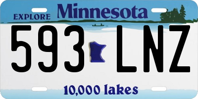 MN license plate 593LNZ