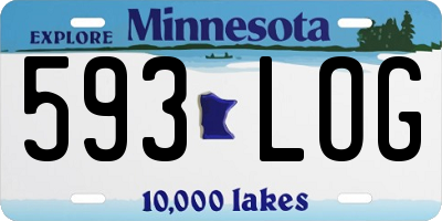 MN license plate 593LOG