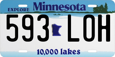 MN license plate 593LOH