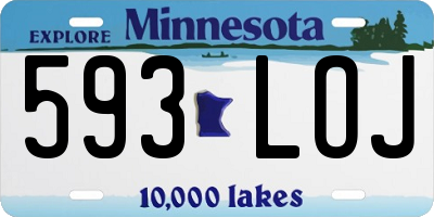 MN license plate 593LOJ