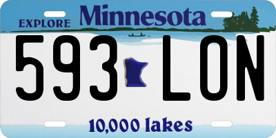 MN license plate 593LON