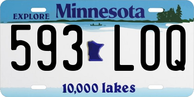 MN license plate 593LOQ