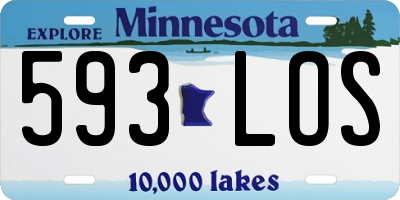 MN license plate 593LOS