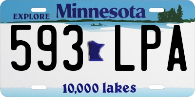 MN license plate 593LPA