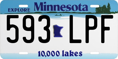 MN license plate 593LPF