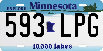MN license plate 593LPG