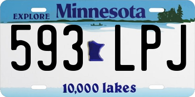 MN license plate 593LPJ