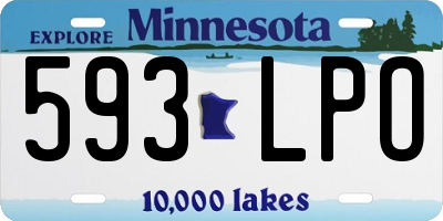 MN license plate 593LPO