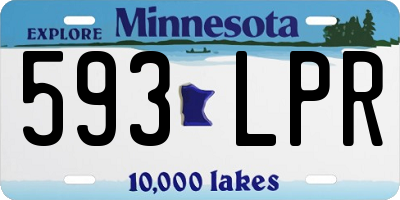 MN license plate 593LPR