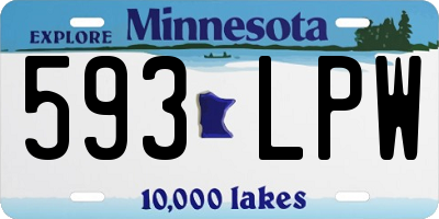 MN license plate 593LPW