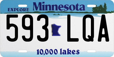 MN license plate 593LQA