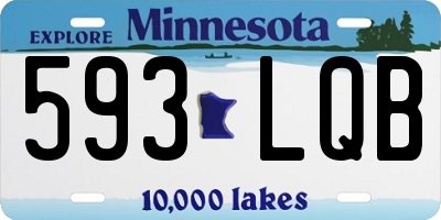 MN license plate 593LQB
