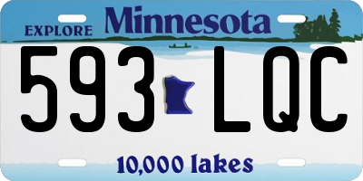 MN license plate 593LQC